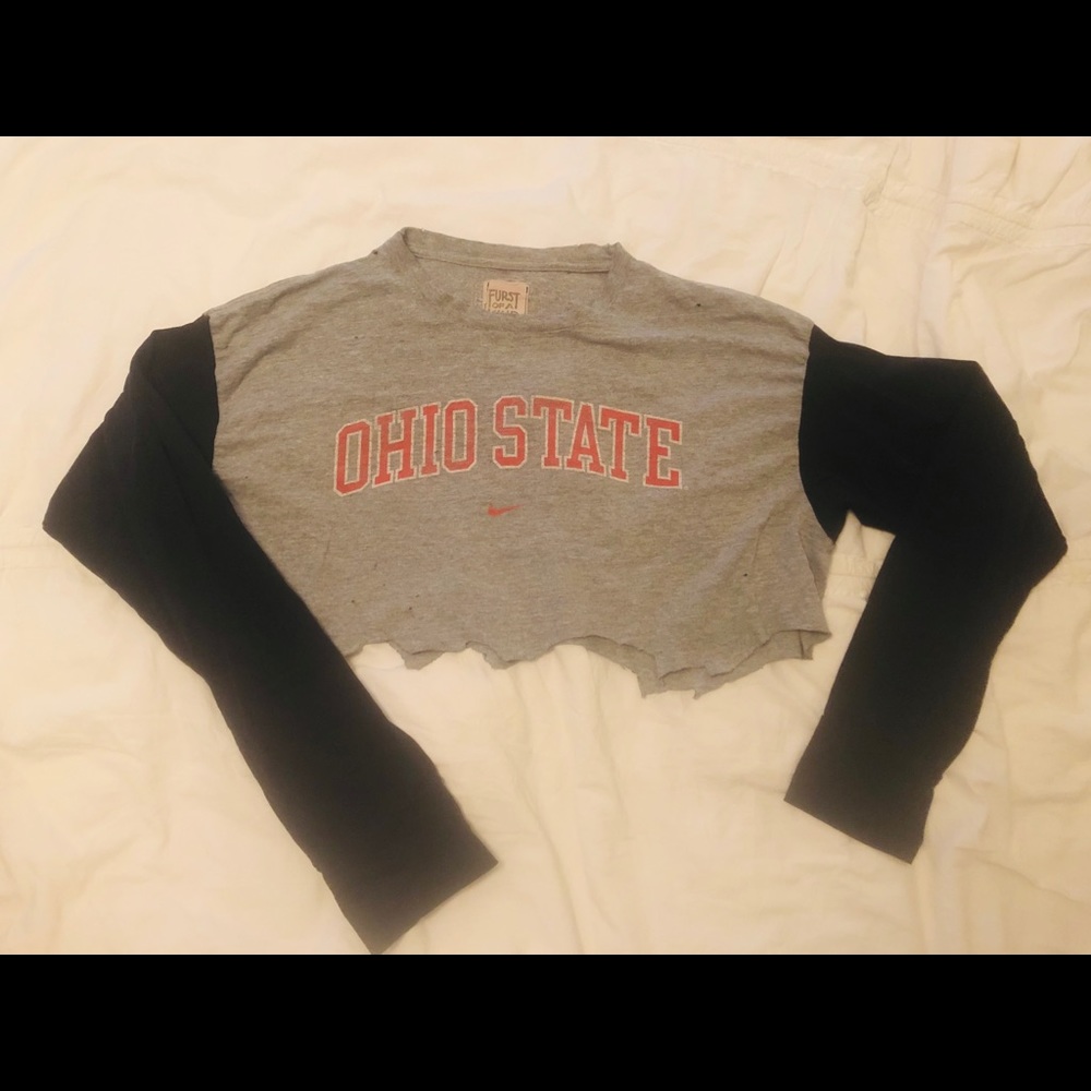 LF vintage Ohio state cropped long sleeve